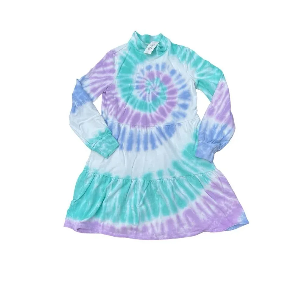 Style & Co PM Tie-Dye Tiered Dress M